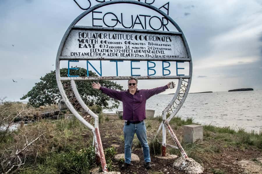 Entebbe: Equatar Line Tour & Victoria Lake Sunset Boat Ride - The equator marker on Lwaji Island